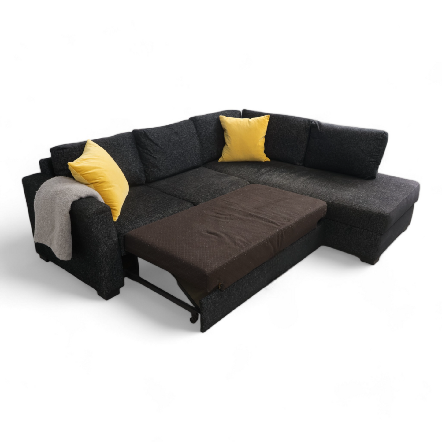 Nyrenset | Trademax Moa sovesofa med sjeselong og oppbevaring