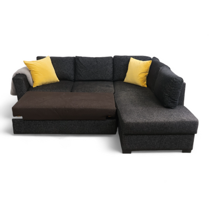 Nyrenset | Trademax Moa sovesofa med sjeselong og oppbevaring