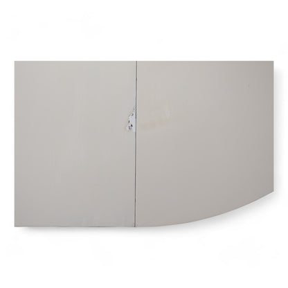 Hvitt rundt spisebord i tre med ileggsplate ø1120cm