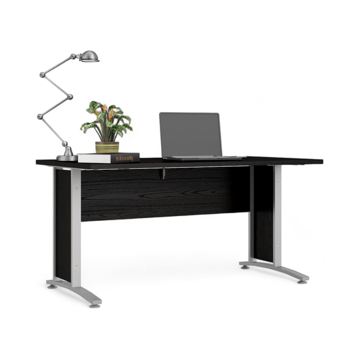 Helt nytt | Moderne svart skrivebord Prima med slitesterk overflate