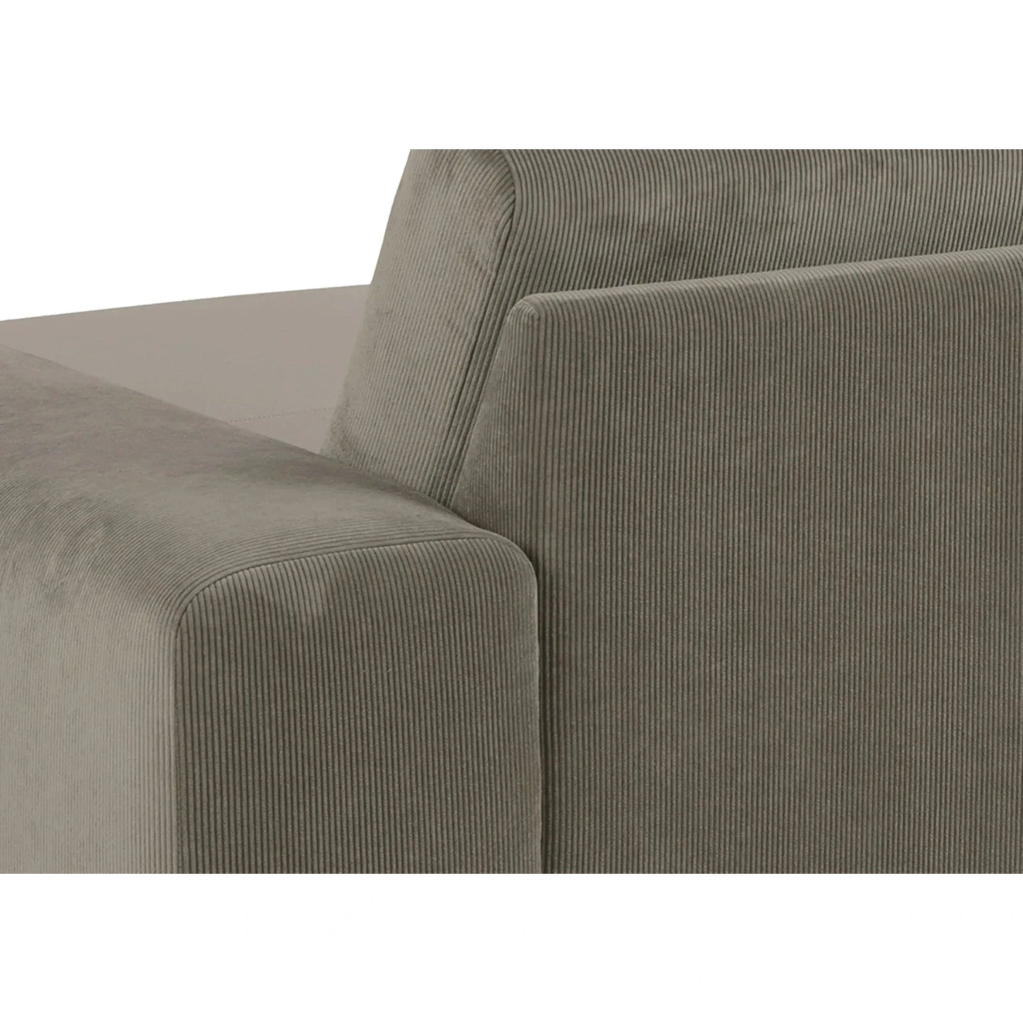 Emerson sofa med sjeselong fra A-Møbler, grå kordfløyel