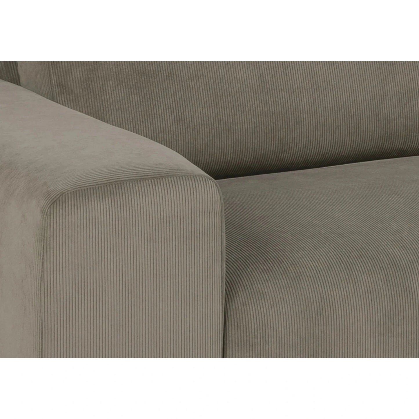 Emerson sofa med sjeselong fra A-Møbler, grå kordfløyel