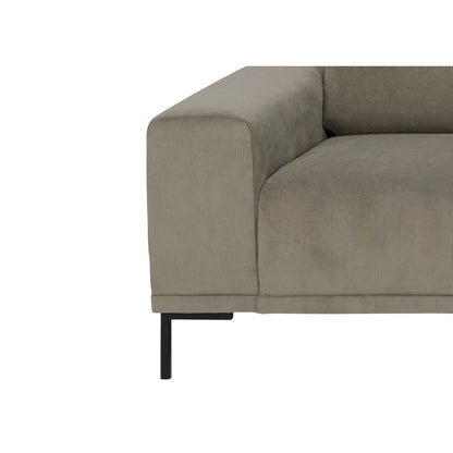 Emerson sofa med sjeselong fra A-Møbler, grå kordfløyel