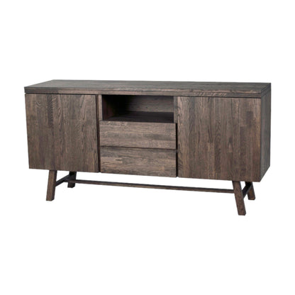 Mørkbrun Brooklyn skjenk i heltre eik