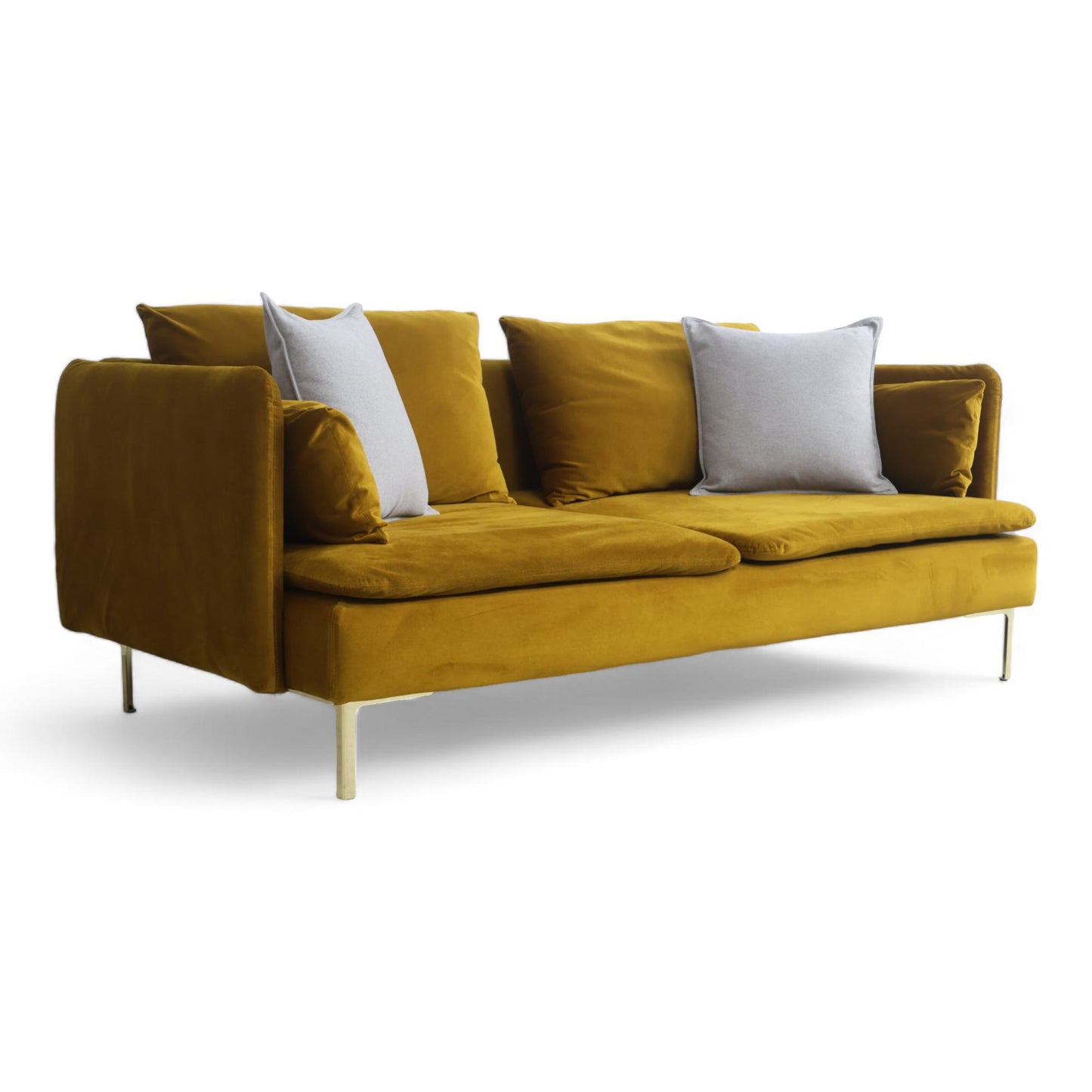 Nyrenset | Turmeric Ikea Söderhamn 3-seter sofa i velur