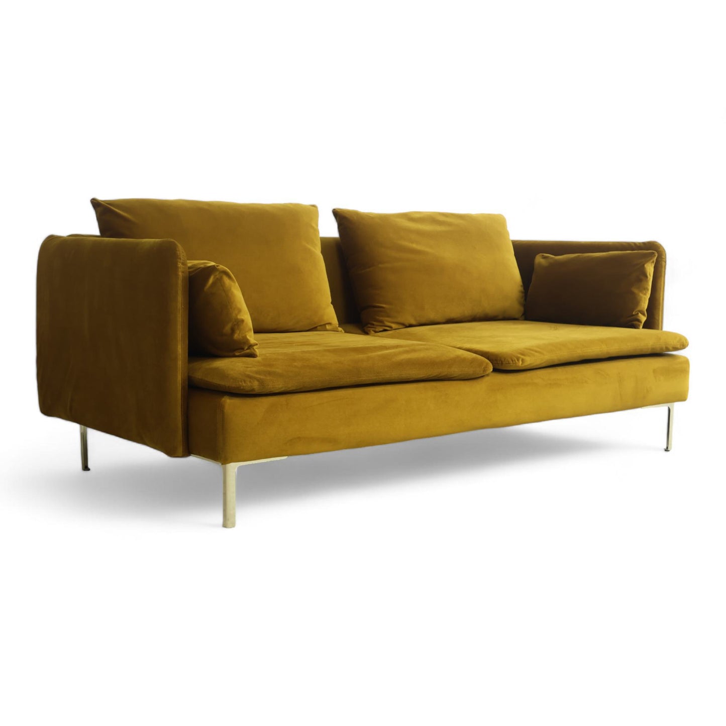 Nyrenset | Turmeric Ikea Söderhamn 3-seter sofa i velur