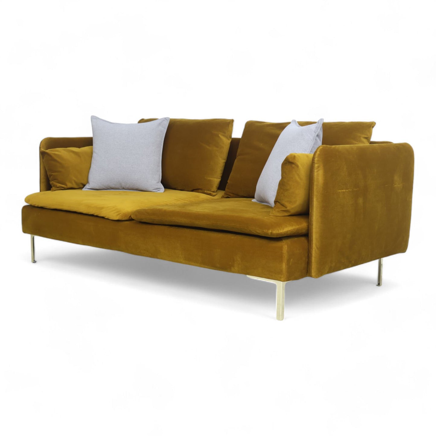 Nyrenset | Turmeric Ikea Söderhamn 3-seter sofa i velur