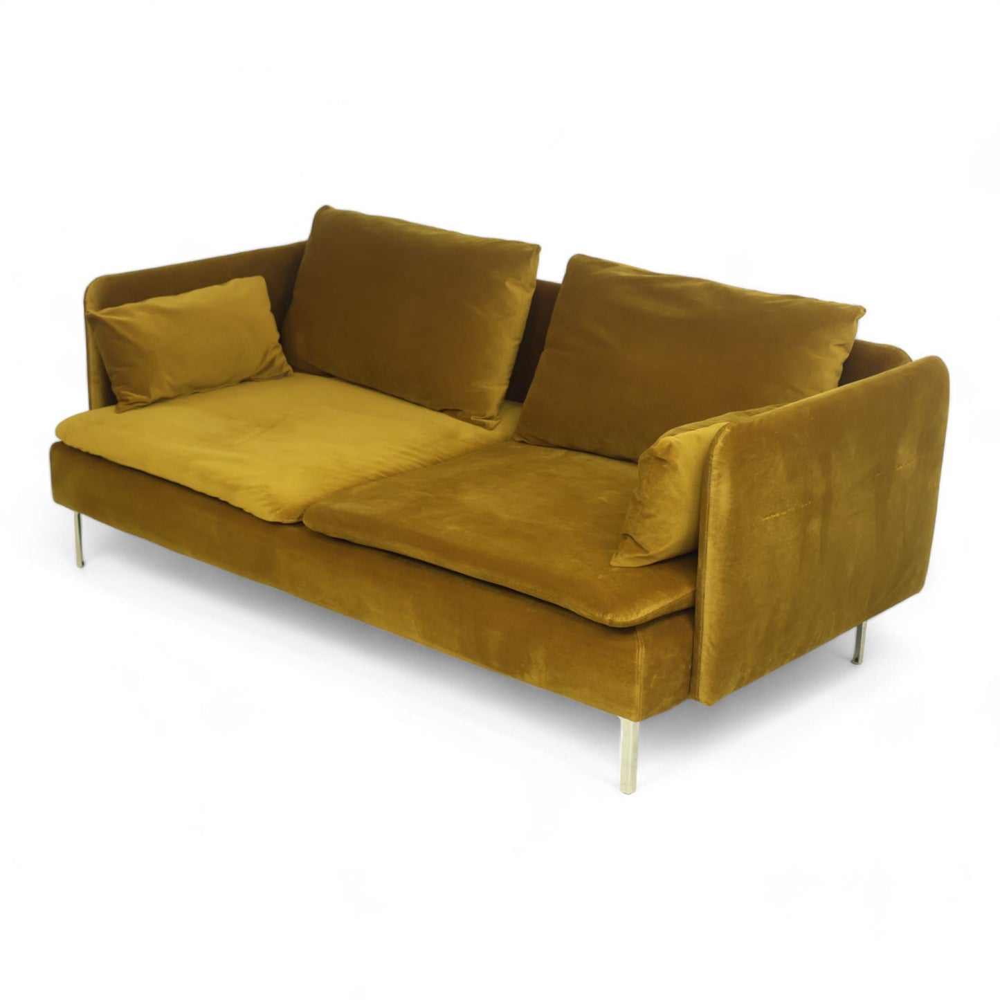 Nyrenset | Turmeric Ikea Söderhamn 3-seter sofa i velur