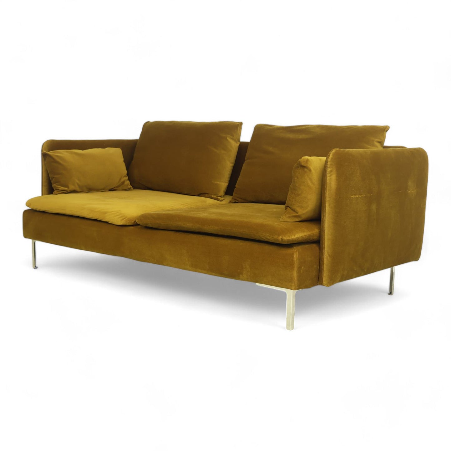 Nyrenset | Turmeric Ikea Söderhamn 3-seter sofa i velur