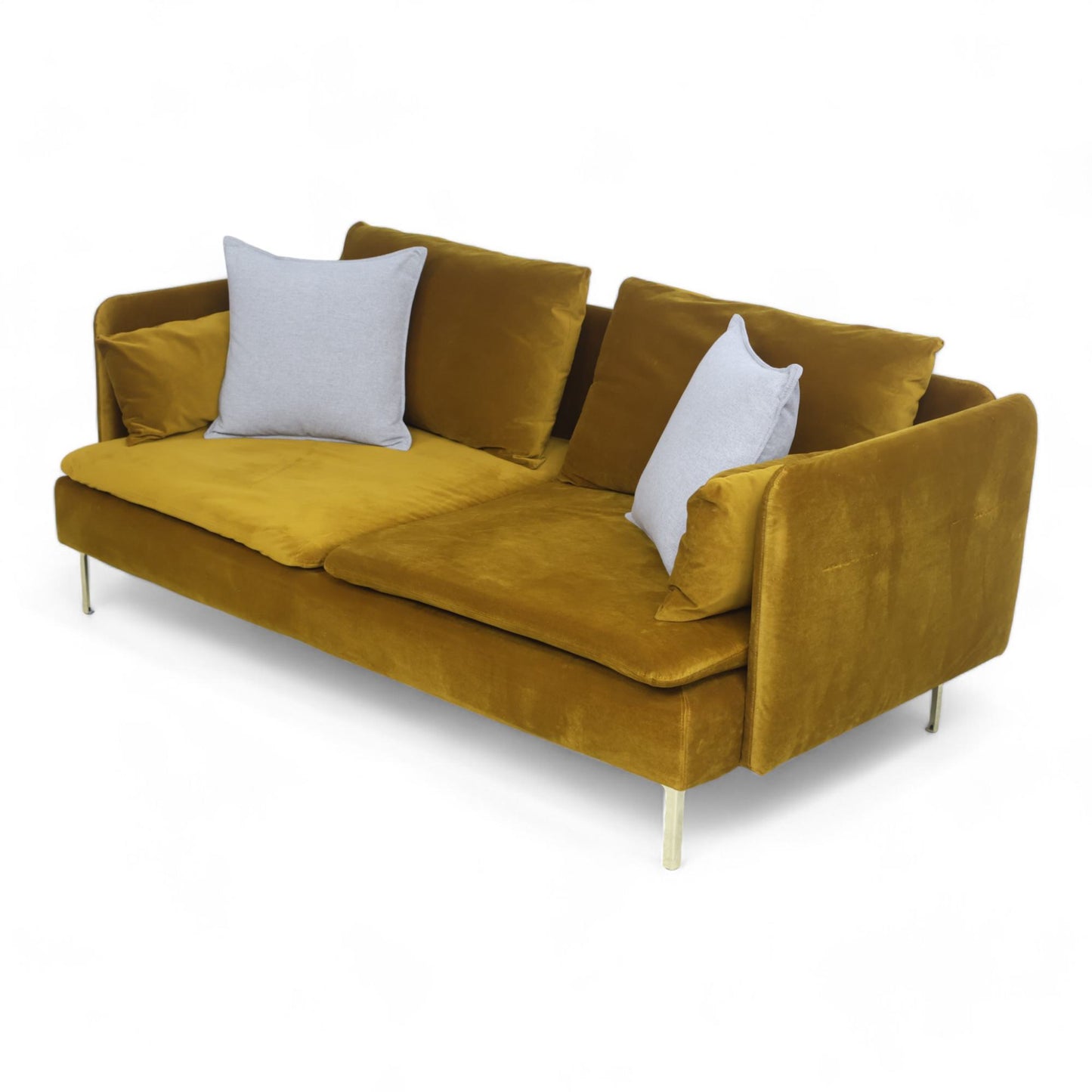 Nyrenset | Turmeric Ikea Söderhamn 3-seter sofa i velur