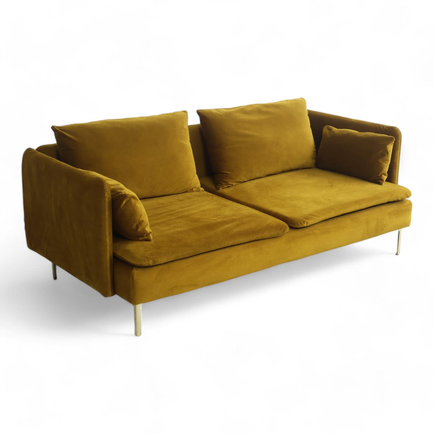 Nyrenset | Turmeric Ikea Söderhamn 3-seter sofa i velur