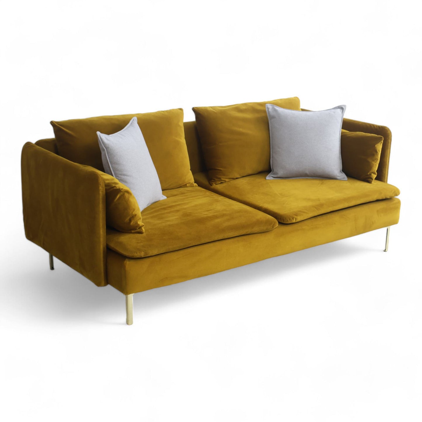 Nyrenset | Turmeric Ikea Söderhamn 3-seter sofa i velur