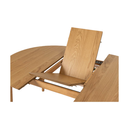 Montreux spisebord fra A-Møbler, 115/154 cm, matt eik