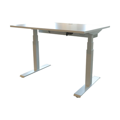 El hev/senk skrivebord 120x80 cm, hvit laminat, LINAK