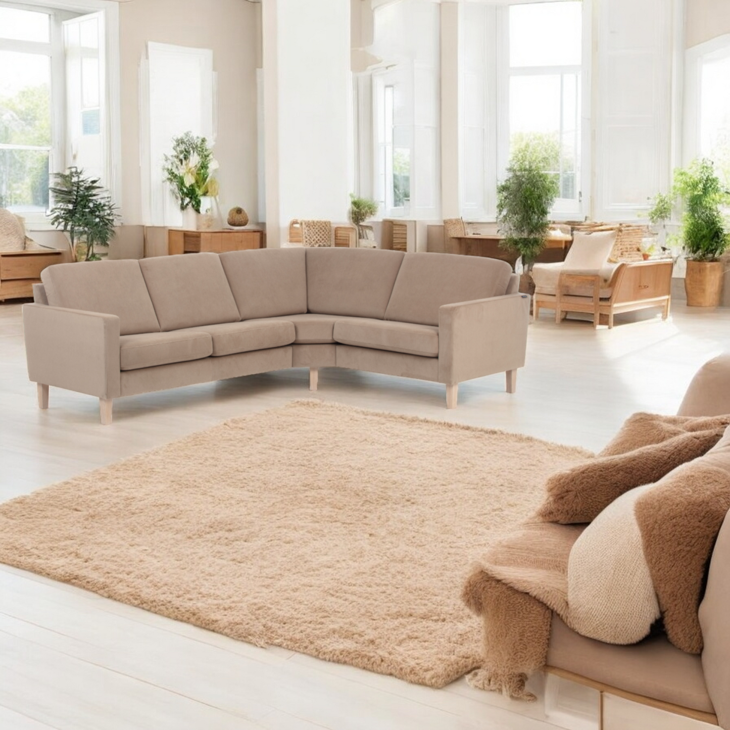 Ubrukt | Santiago Air hjørnesofa i beige/cappucino