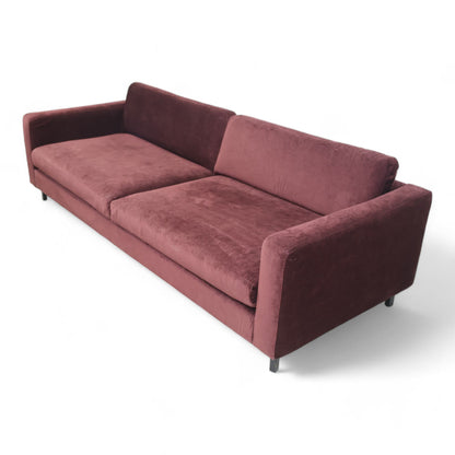 Nyrenset | Skeidar Time 3-seter sofa i burgunder tekstil