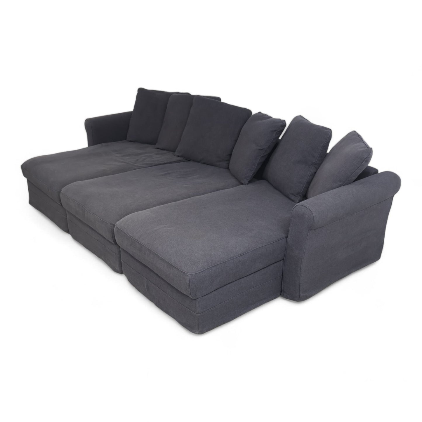 Nyrenset | Mørk grå Ikea 3-seter sofa