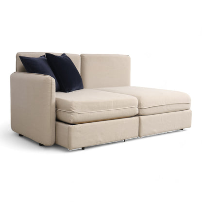 Nyrenset | Beige Ikea Vallentuna 2-seter sovesofa