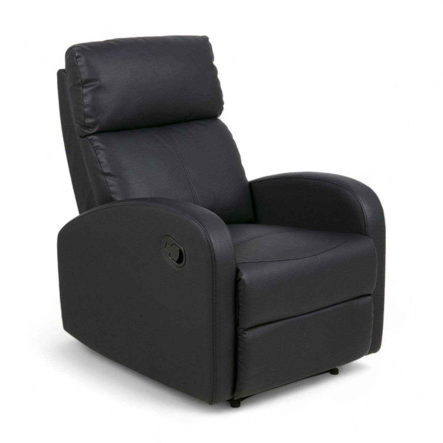 Ubrukt | Pukki Reclinerstol i sort hud/PVC