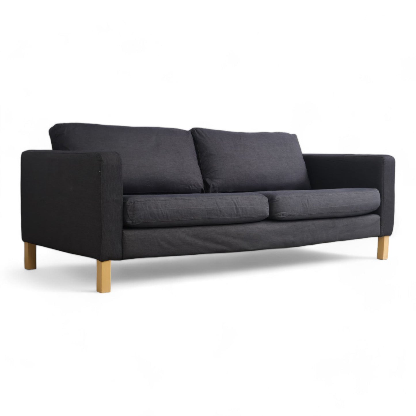 Nyrenset | Mørk grå IKEA Karlstad 3-seter sofa