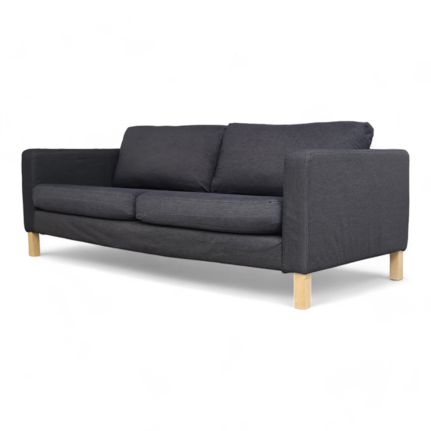 Nyrenset | Mørk grå IKEA Karlstad 3-seter sofa