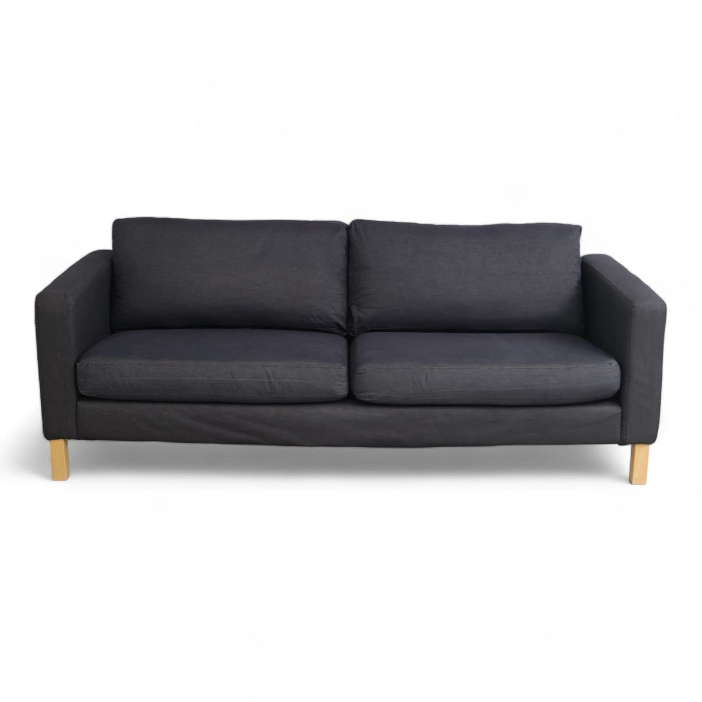 Nyrenset | Mørk grå IKEA Karlstad 3-seter sofa