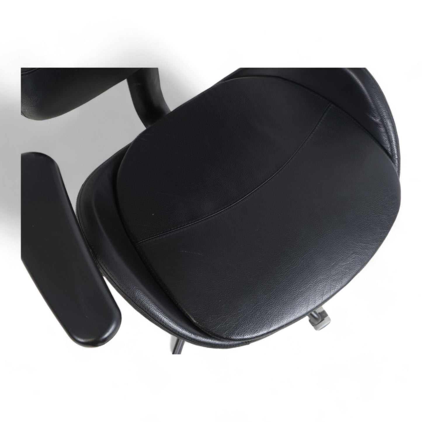 HATTEFJÄLL Kontorstol med armlener, Smidig svart/svart