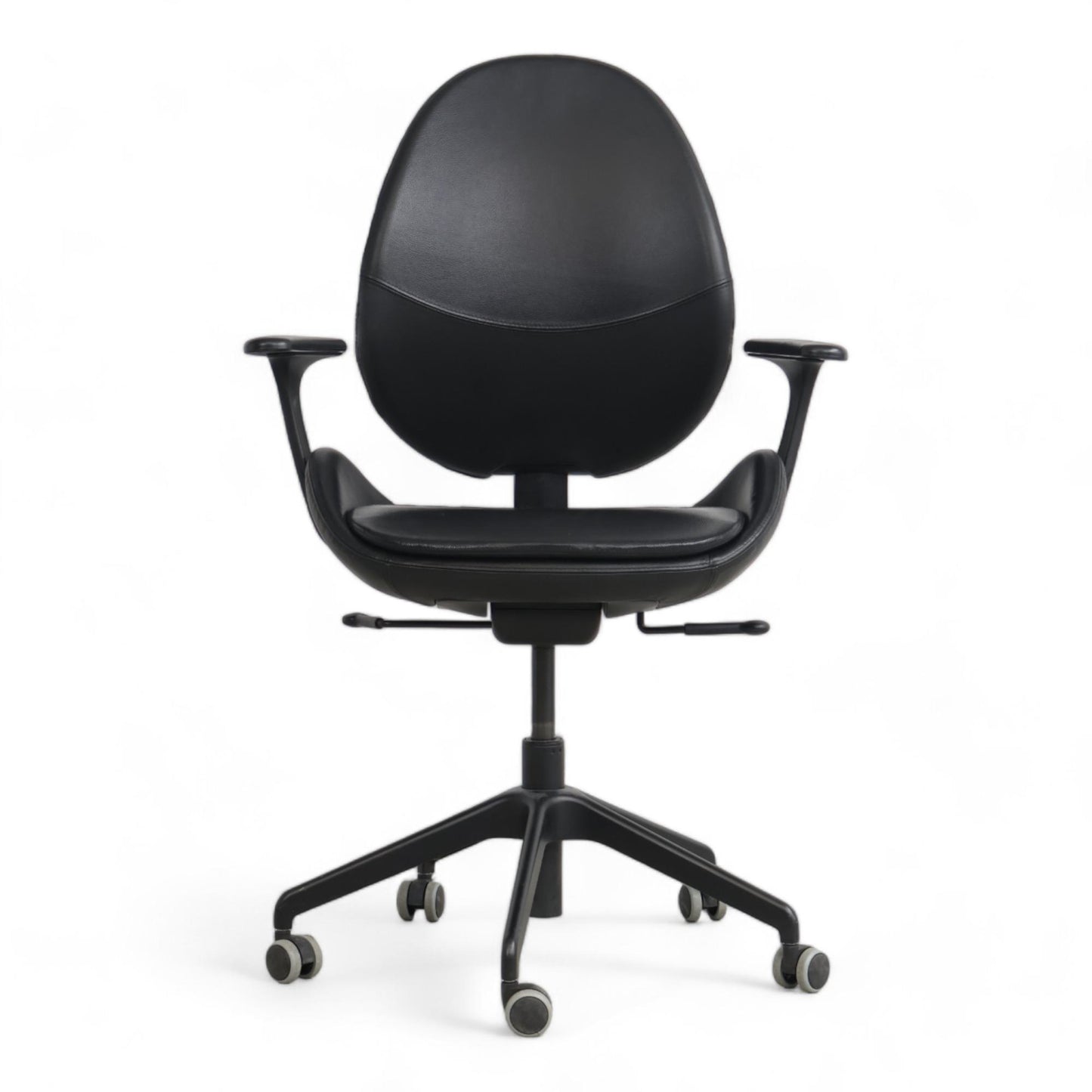 HATTEFJÄLL Kontorstol med armlener, Smidig svart/svart