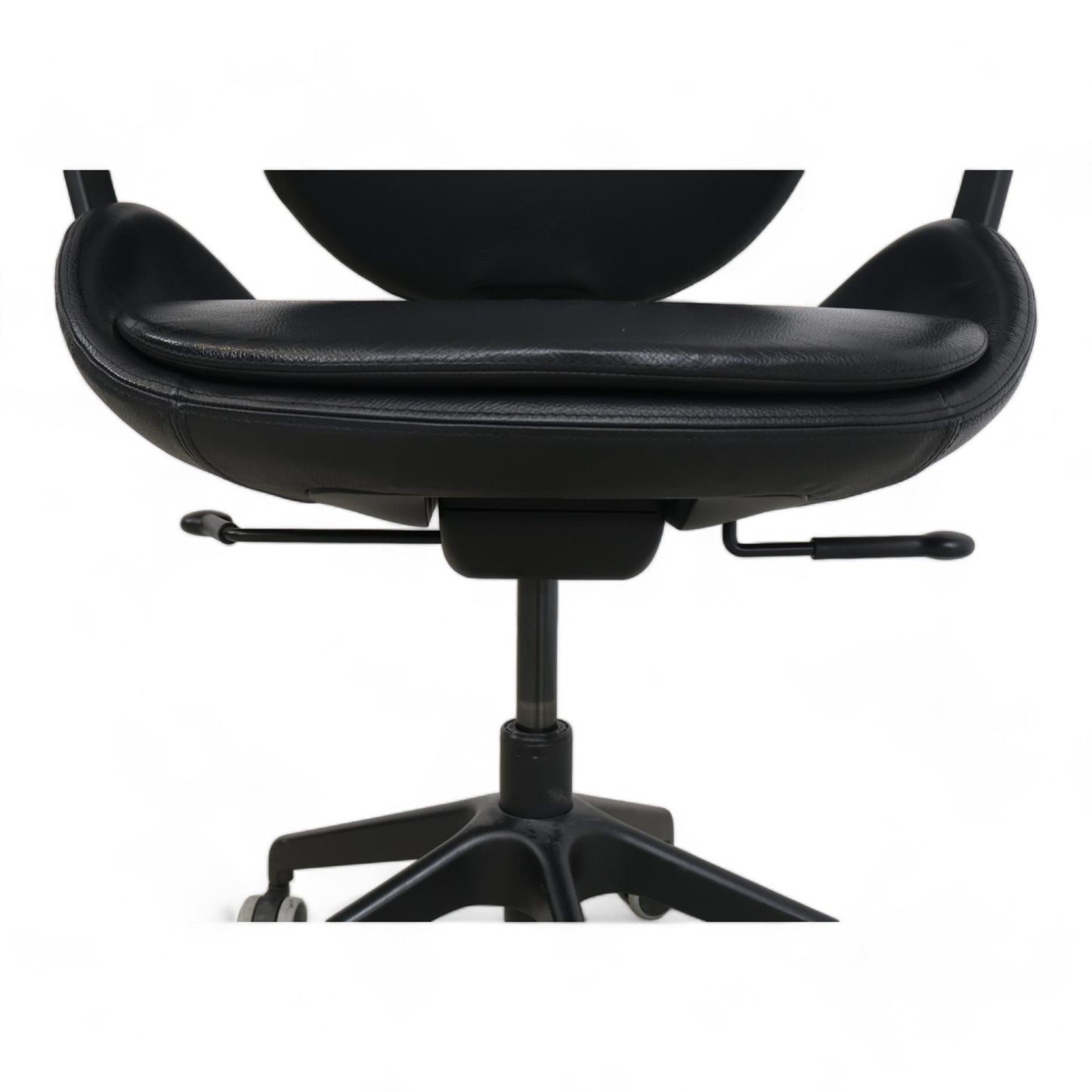 HATTEFJÄLL Kontorstol med armlener, Smidig svart/svart