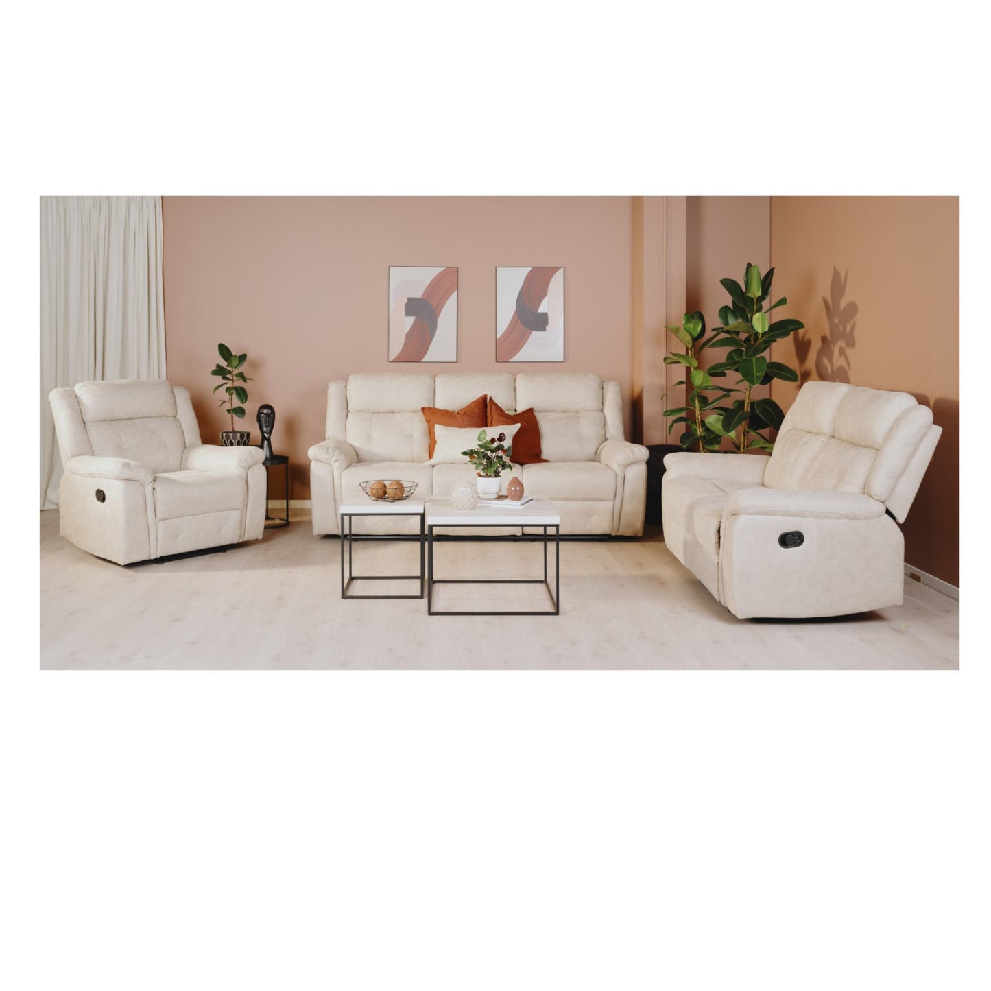 Beige Minnesota recliner-sofa