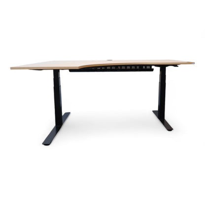 Kinnarps elektrisk hev/senk skrivebord, venstresving. 180 cm
