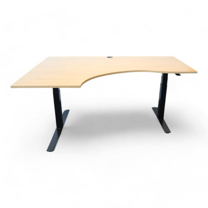 Kinnarps elektrisk hev/senk skrivebord, venstresving. 180 cm