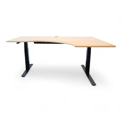 Kinnarps elektrisk hev/senk skrivebord, høyresving. 180 cm