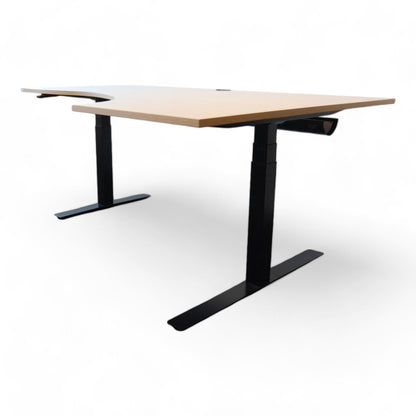 Kinnarps elektrisk hev/senk skrivebord, høyresving. 180 cm