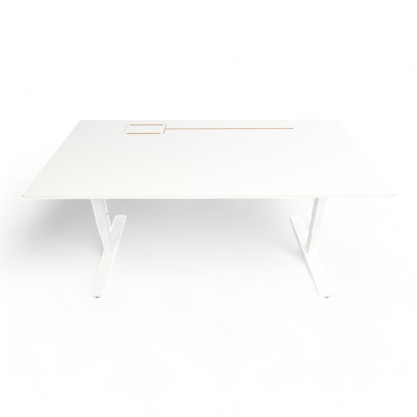 Helhvitt skrivebord, 160cm