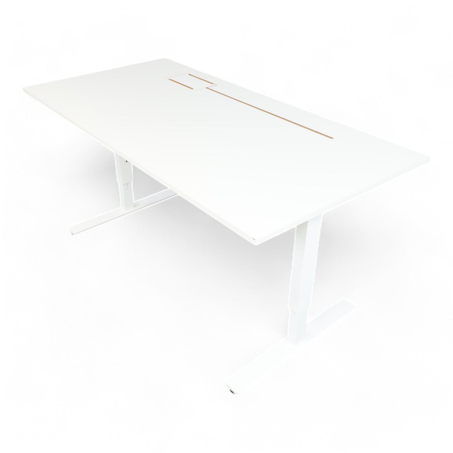 Helhvitt skrivebord, 160cm