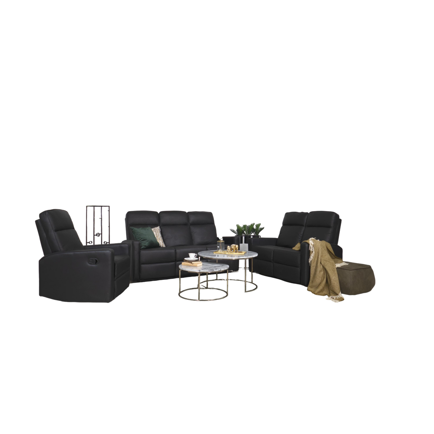 Asila 3-seter sofa m/ reclinerfunksjon