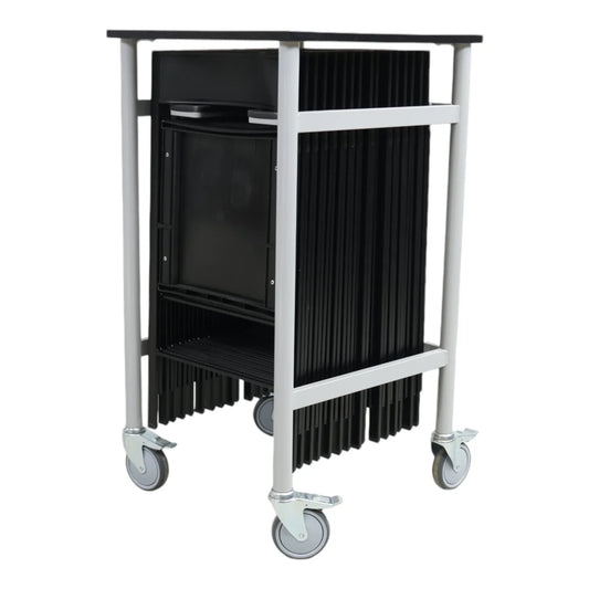 Stolstativ med klappstoler, bestående av 8 stk stoler