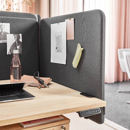 Bordskjerm ZONE, inkl. svarte beslag, stoff Etna, antrasitt