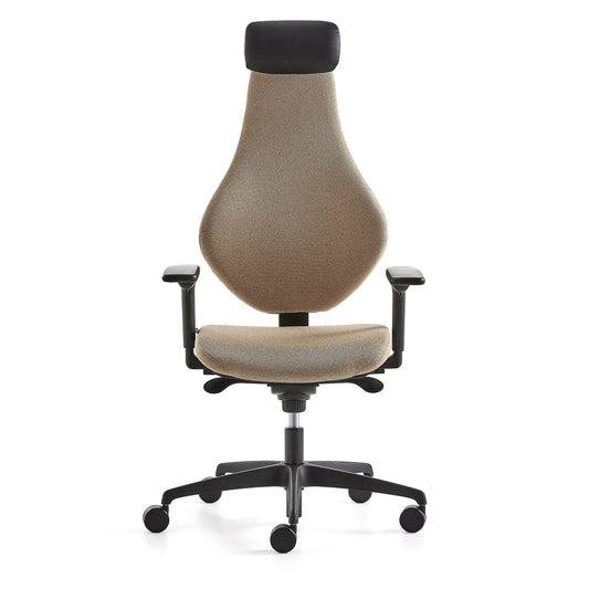 Helt nytt | Kontorstol HURRAY, høy rygg, sand