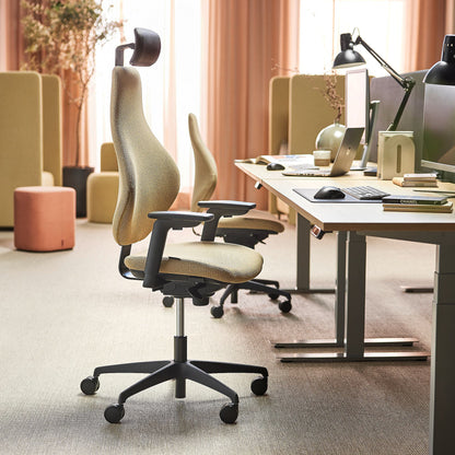 Helt nytt | Kontorstol HURRAY, høy rygg, sand