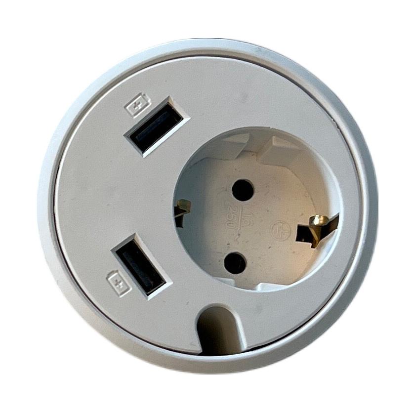 Elektrisk hev/senk skrivebord, hvit, 160x80 cm