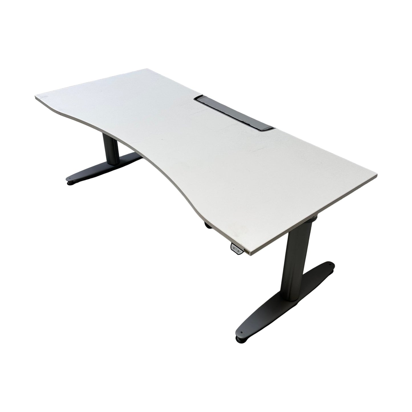 Kinnarps elektrisk hev/senk skrivebord fra Kinnarps, hvit, 180x80 cm