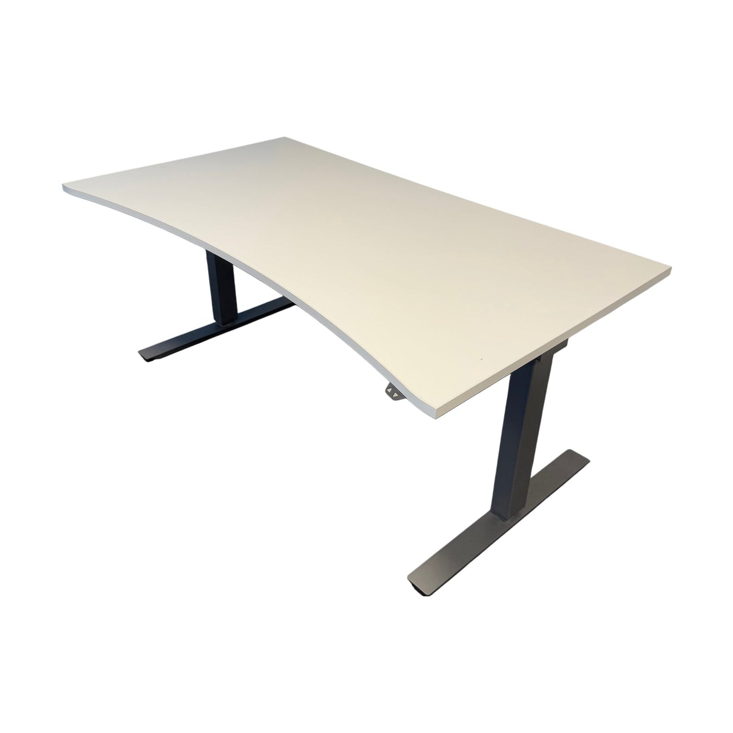Elektrisk hev/senk skrivebord m/ magebue, 180x90cm