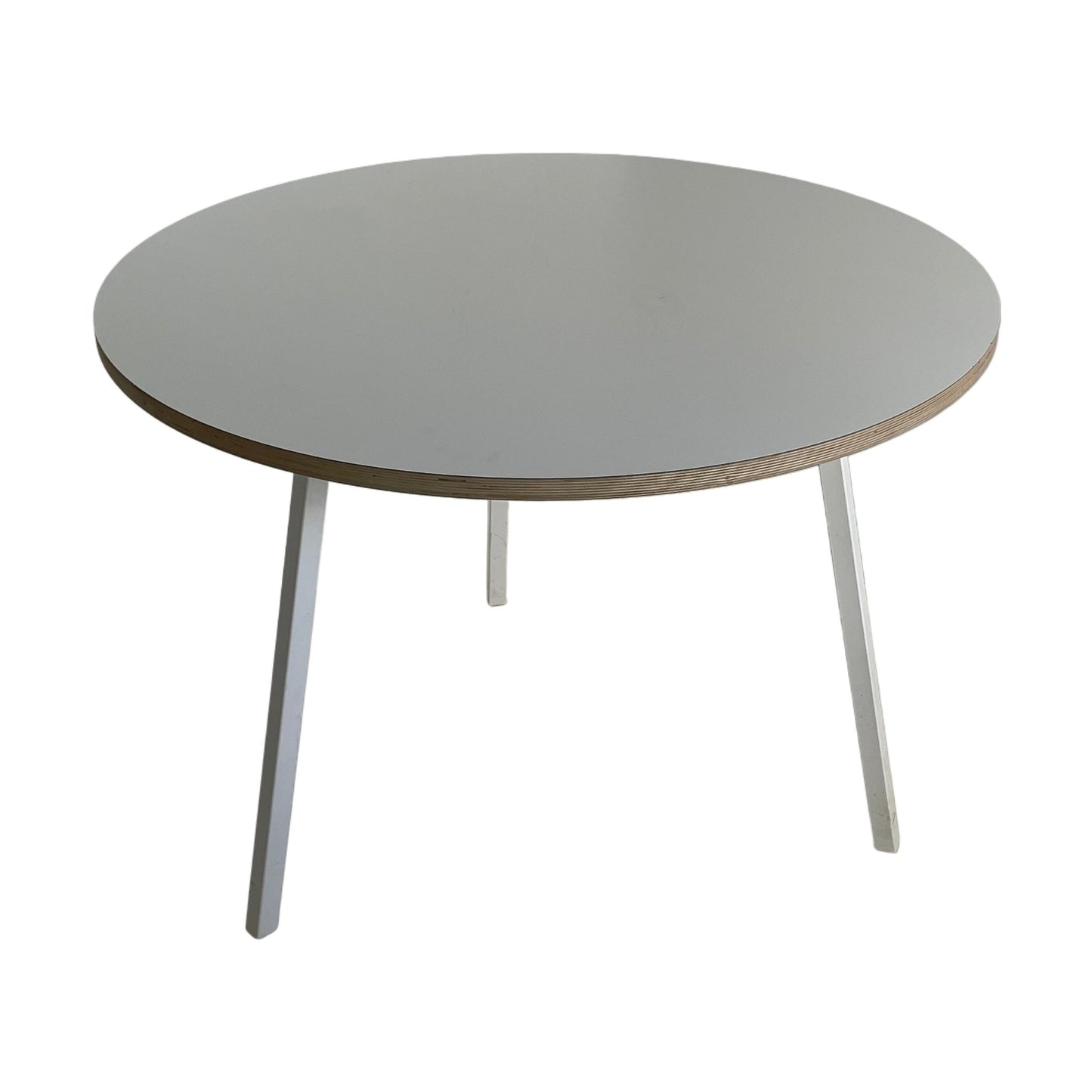 Loop Stand Round Table spisebord fra HAY, 105x75 cm, hvit laminat
