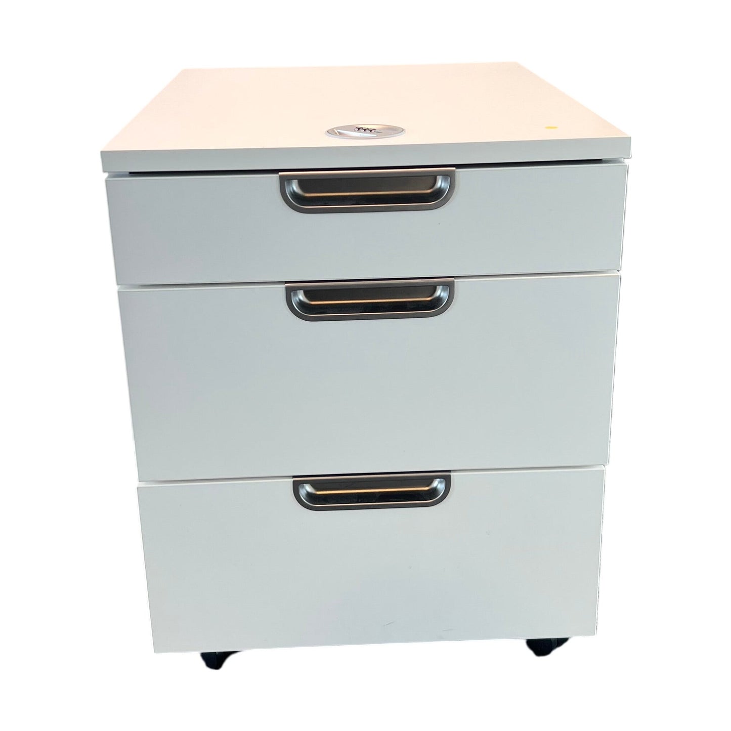 Arkivskap på hjul, hvit