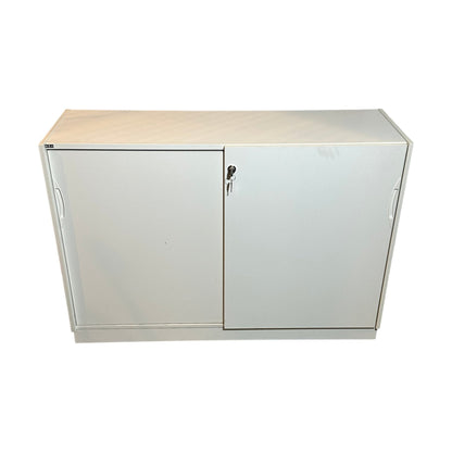 Skap med skyvedører fra EFG, hvit, 120x40x80 cm