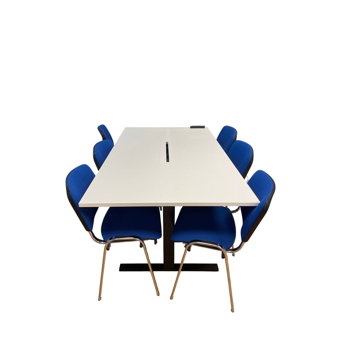 Møtebord, hvit plate, 180x100 cm