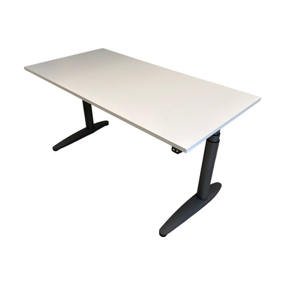 Elektrisk hev/senk skrivebord 160x80 cm, hvit laminat