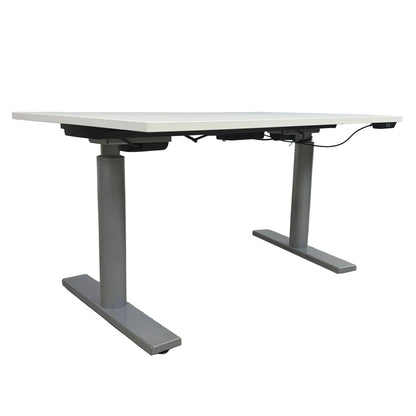 DUBA B8 elektrisk hev/senk skrivebord, hvit laminat, 120x80 cm